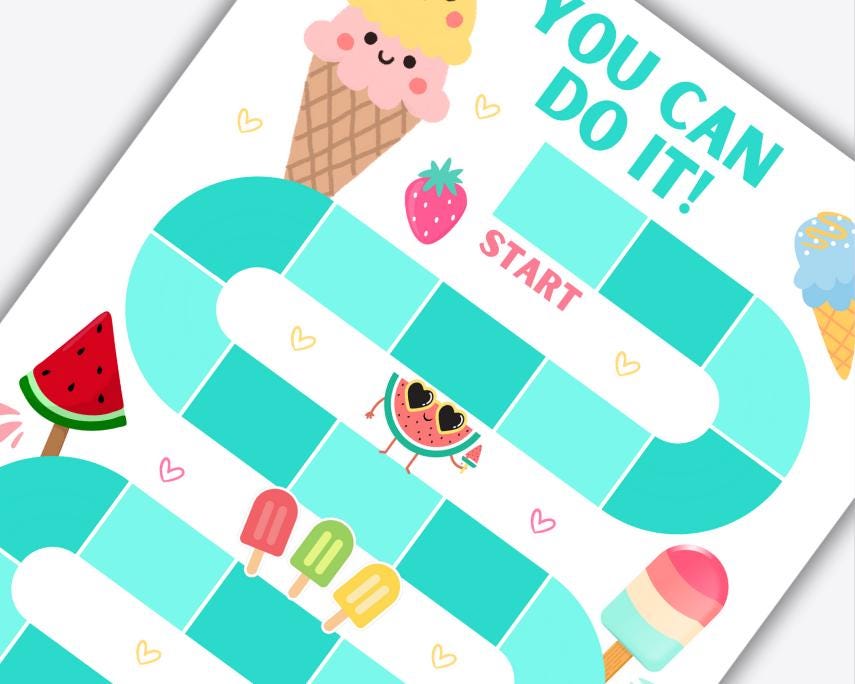Ice Cream Sticker Chart, Summer Reward Chart, Popsicle Behavior Chart ...