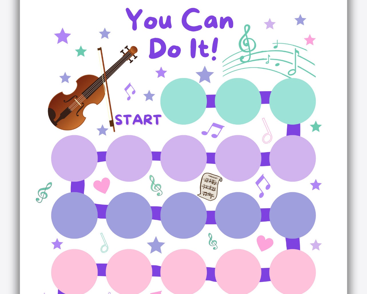 Printable Violin Practice Reward Chart (PDF & PNG) - Etsy