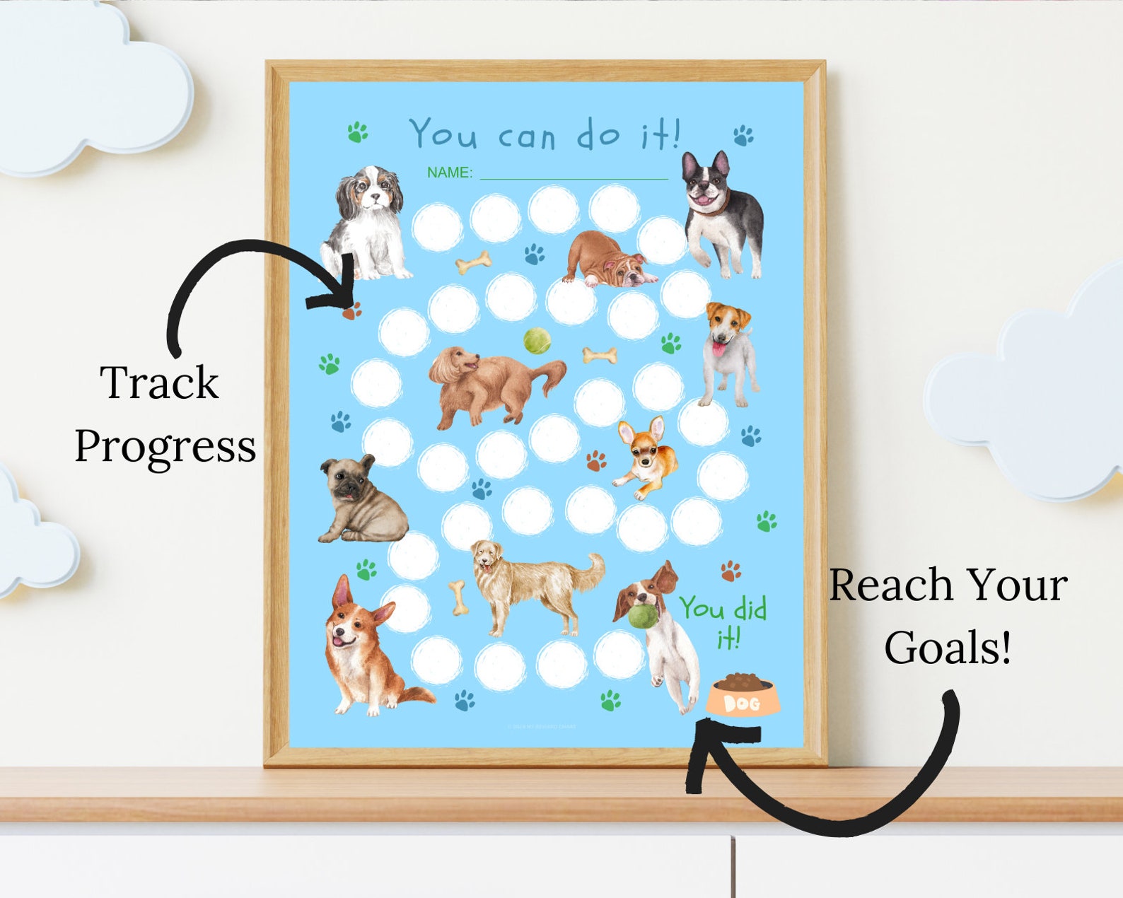 Dog Reward Task Dog Reward Chart Printable: Kids Behavior Tracker (PDF) - Etsy