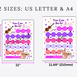 Printable Violin Reward Chart, Music Reward Chart, Violin Practice ...
