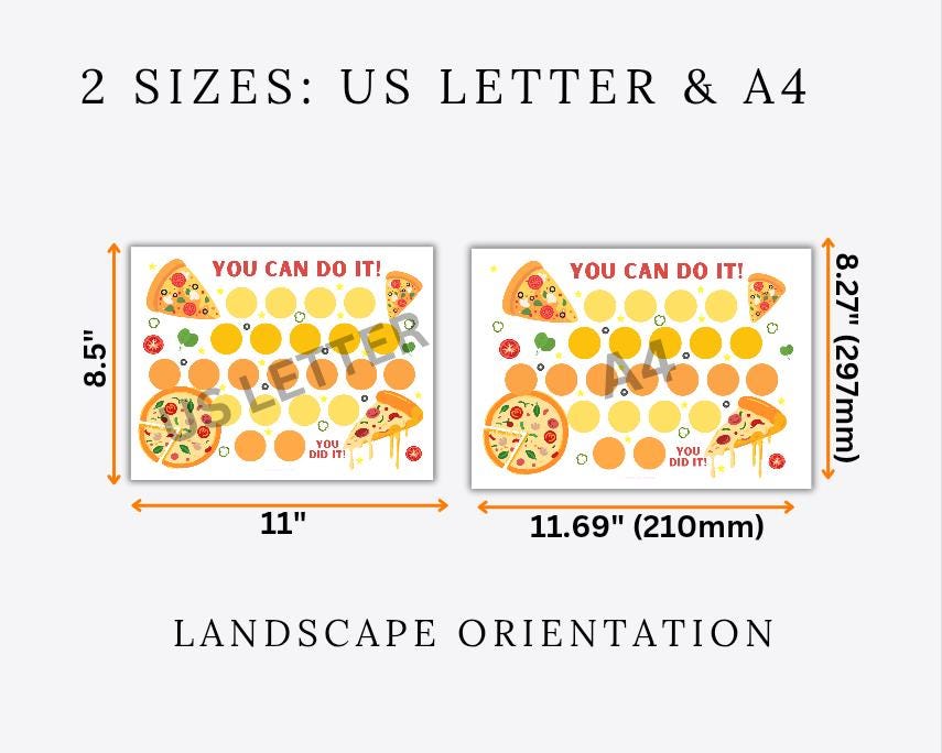 Printable Pizza Reward Chart: Kids Behavior & Potty Training (PDF) - Etsy