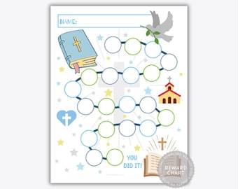 Bible Reading Reward Chart: Christian Habit Tracker (PDF Printable)