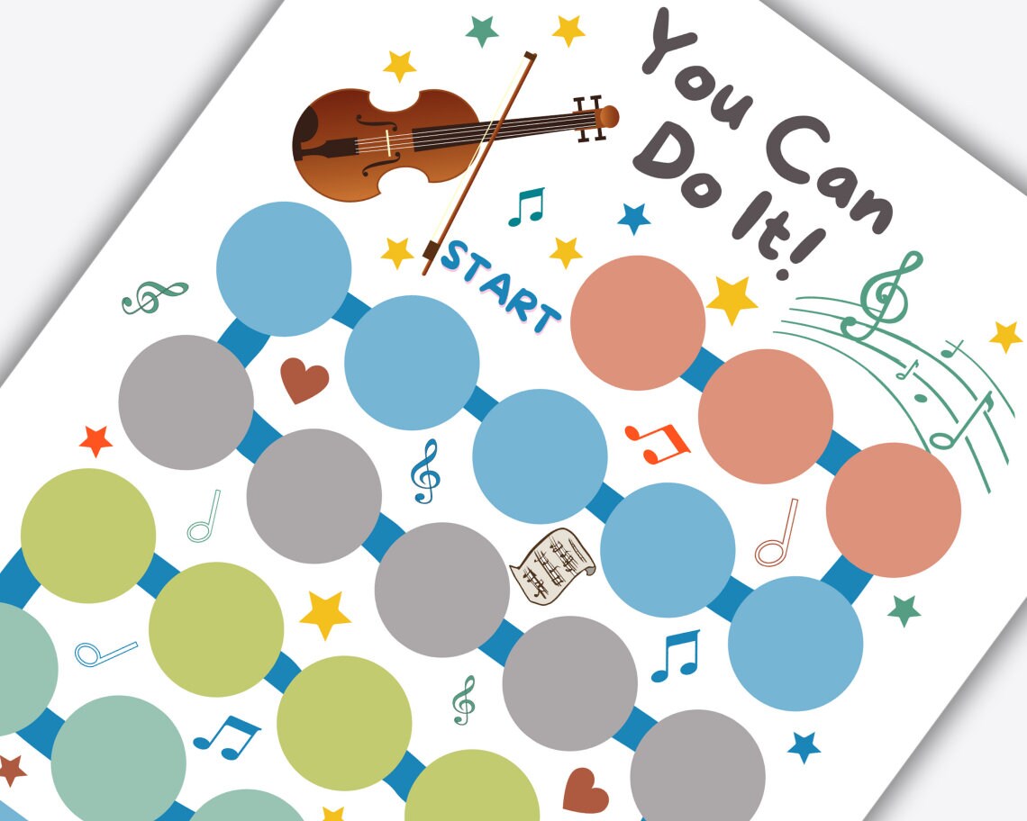 Printable Violin Practice Reward Chart (digital Download) - Etsy Canada