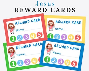 Jesus Reward Cards, Church School Rewards, Bible Study Cards, Classroom Faith Cards, Bible Learning, Home Bible Rewards, Christian Preschool