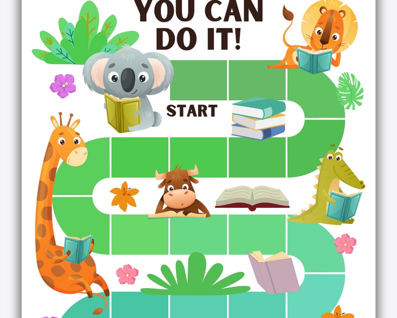 Printable Reward Chart, Reading Progress Chart, Kids Book Reading Log ...