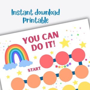 Printable Rainbow Reward Chart: Kids Chore & Habit Tracker (PDF) - Etsy