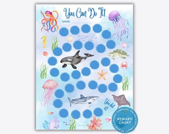 Under the Sea Behavior Chart: Ocean Animal Reward System (PDF)