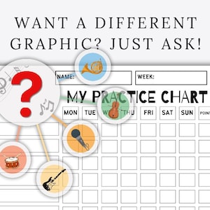 Printable Piano Practice Reward Chart, Piano Practice Chart, Reward ...