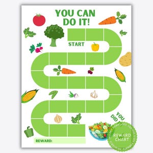 Tableau d'autocollants de légumes, tableau de récompenses imprimable, tableau d'autocollants végétariens, tableau de récompenses pour tout-petits, suivi des habitudes, tableau de comportement, tableau des aliments pour enfants