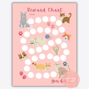 Cat Reward Chart: Printable Behavior & Potty Training (PDF)