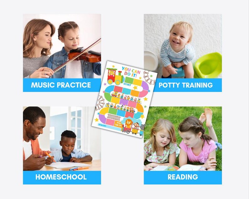 Train Reward Chart: Kids Behavior & Potty Training (digital Download ...