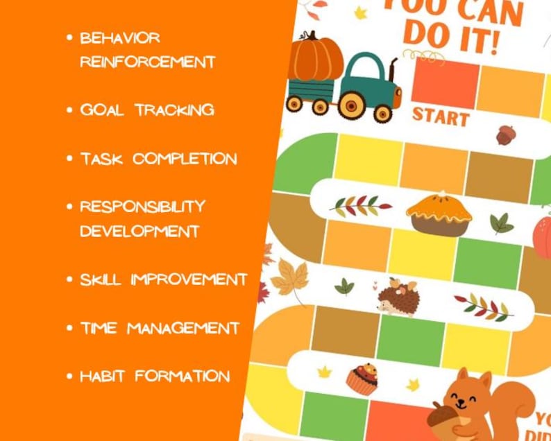 Fall Reward Chart Printable, Autumn Behavior Chart, Pumpkin Sticker ...