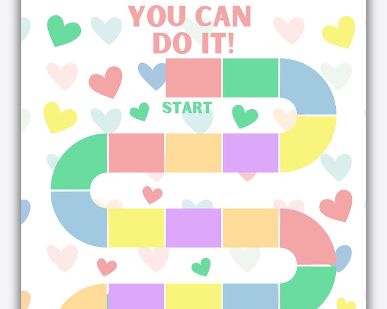 Printable Heart Reward Chart, Printable Valentine Reward Chart, Potty ...