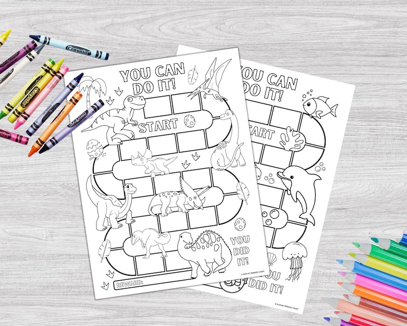 Printable Reward Chart Coloring Pages, Kids Reward Chart, Preschool ...