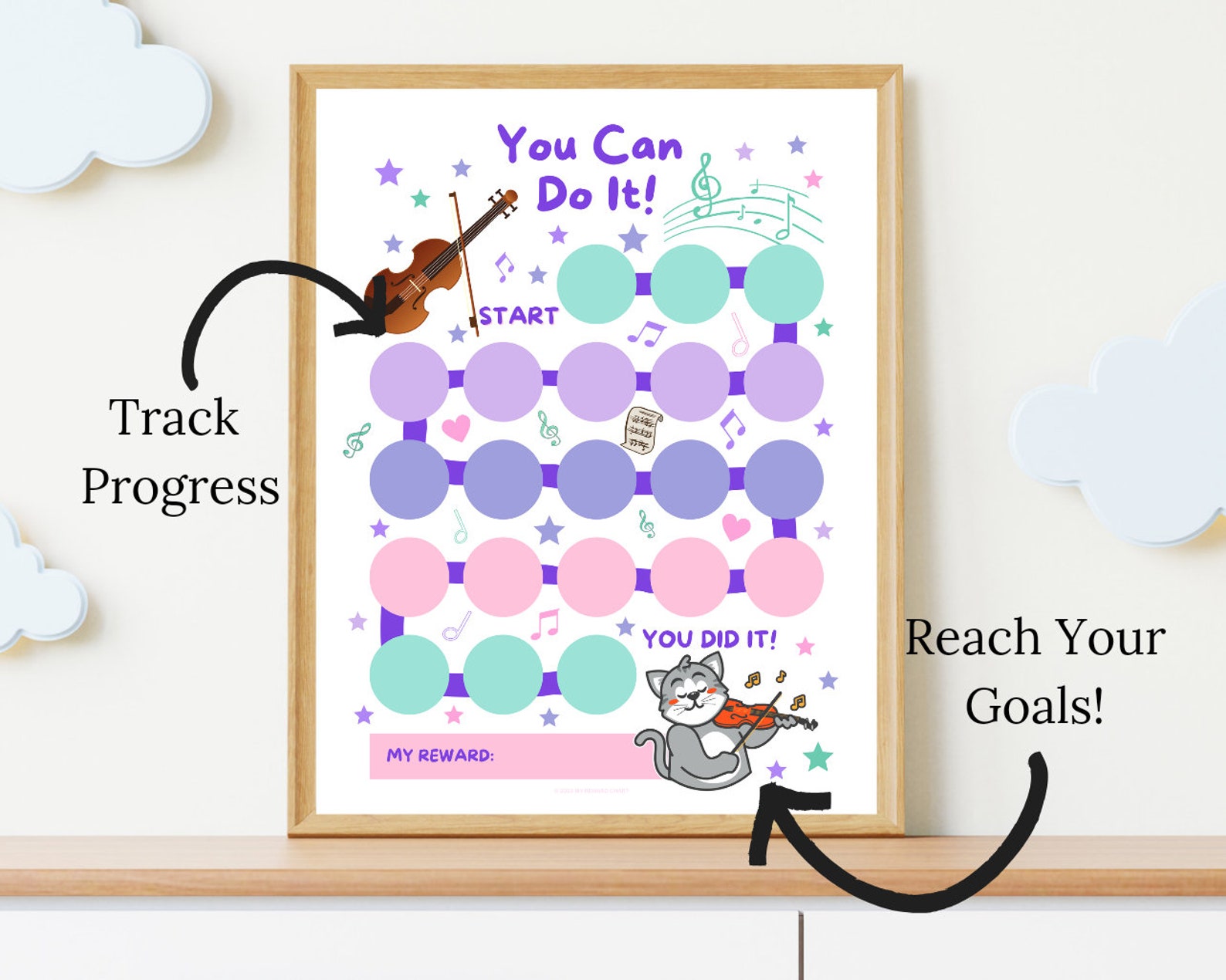 Printable Violin Practice Reward Chart (PDF & PNG) - Etsy