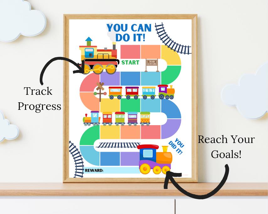 Train Behaviour Sticker Chart Printable Train Reward Chart: Kids Behavior & Potty Training (PDF) - Etsy
