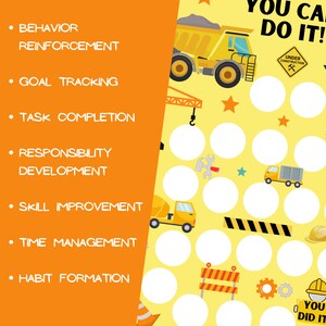Construction Truck Reward Chart Printable, Potty Training Chart ...