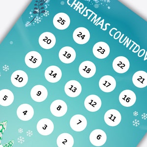 Printable Christmas Countdown, Kids Reward Chart, December Countdown ...