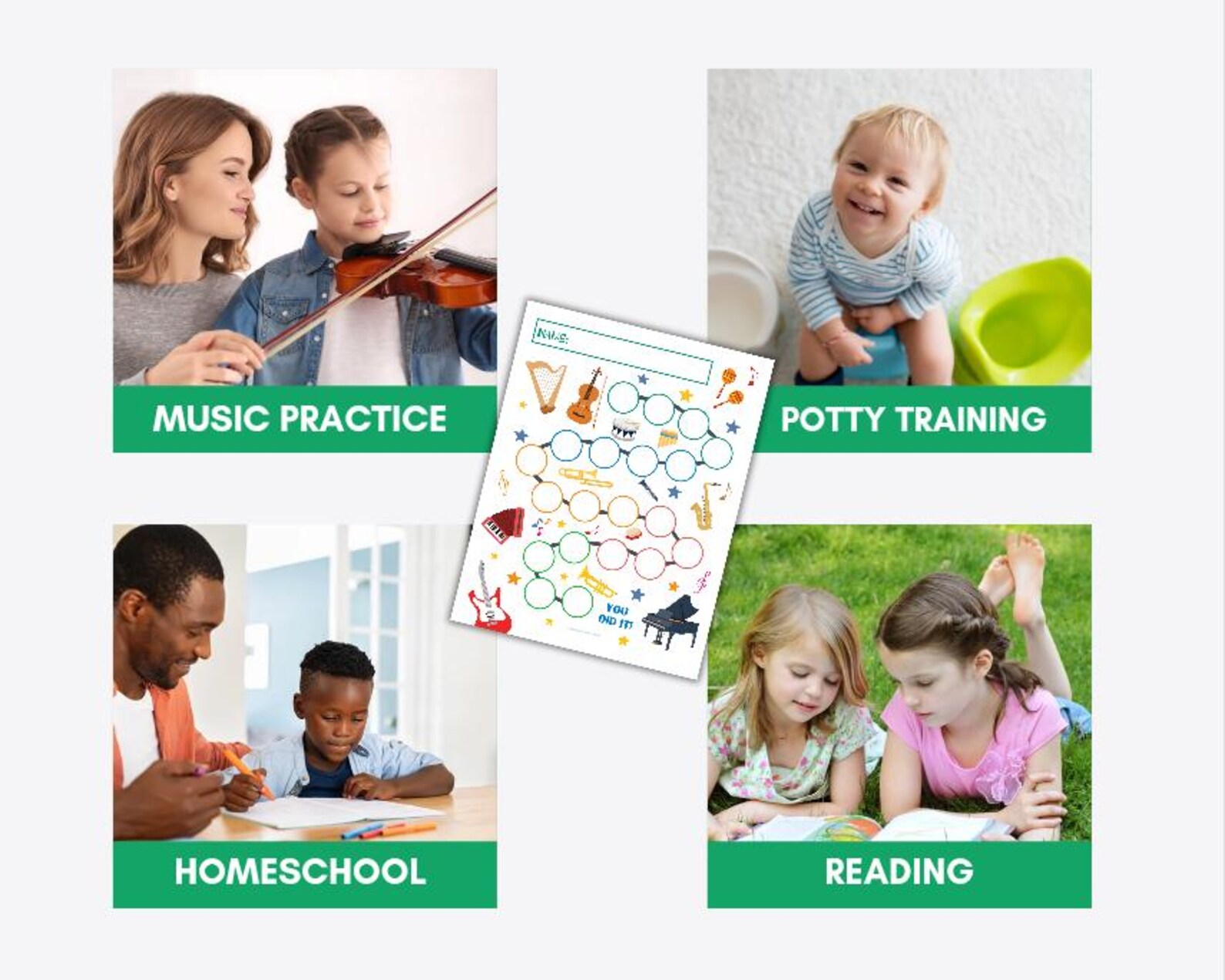 Printable Music Reward Chart, Music Practice, Violin Practice Chart ...