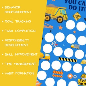 Construction Truck Reward Chart Printable, Potty Training Chart ...