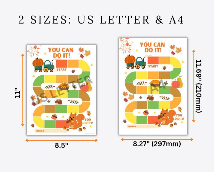 Fall Reward Chart Printable, Autumn Behavior Chart, Pumpkin Sticker ...