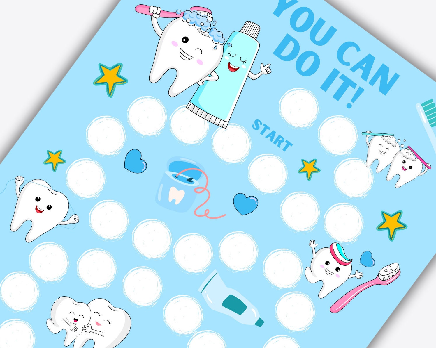 Tooth Tracker Chart Brush My Teeth Reward Chart Printable Kids Reward Chart, Good Behavior ...