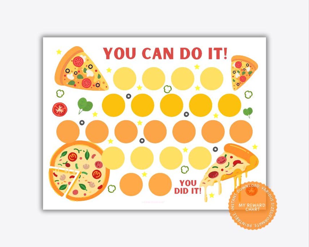Printable Pizza Reward Chart: Kids Behavior & Potty Training (PDF) - Etsy
