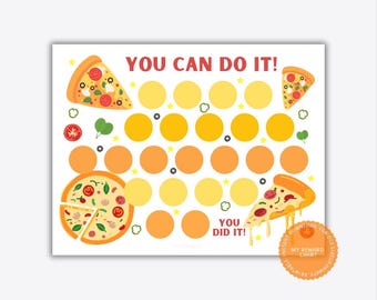 Printable Pizza Reward Chart: Kids Behavior & Potty Training (PDF)