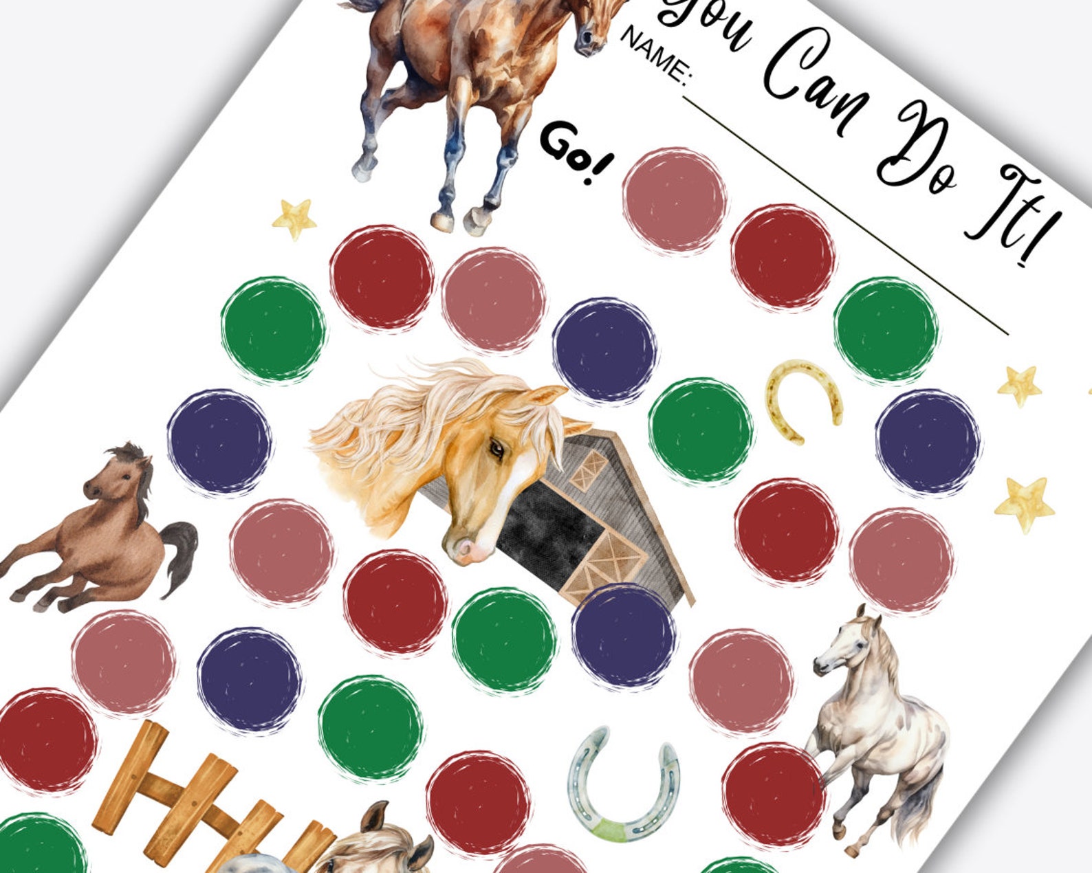 Printable Horse Reward Chart, Horse Behavior Chart, Horse Sticker Chart, Reward Chart Boys ...