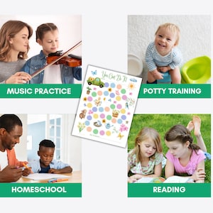 Spring Flower Reward Chart: Kids Printable Sticker Chart (PDF) - Etsy