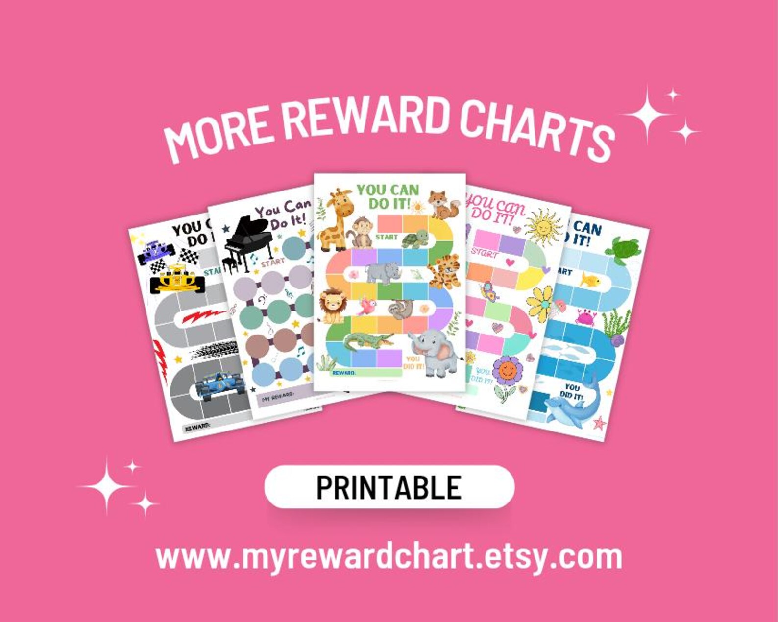 Rainbow Reward Chart, Potty Training Chart Download, Printable Reward ...