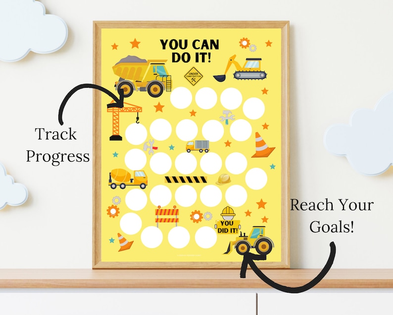 Construction Truck Reward Chart Printable, Potty Training Chart ...