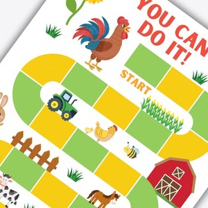 Farm Reward Chart: Kids' Behavior & Potty Training (digital Download ...
