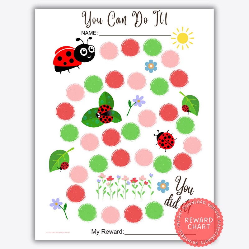 Ladybug Chart.pdf Ladybug Reward Chart - Etsy