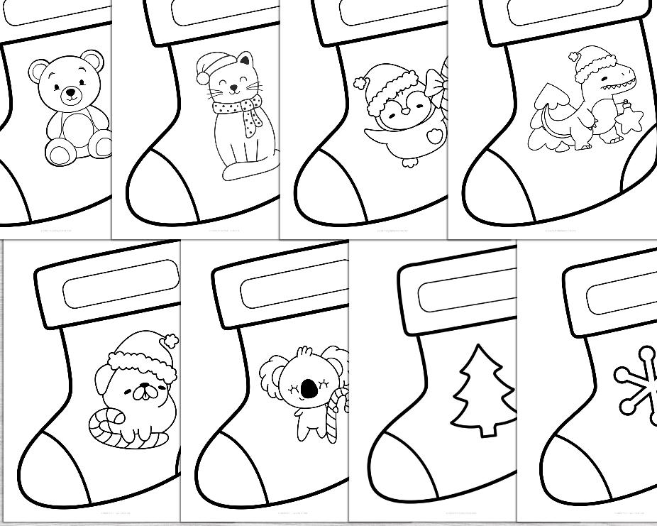 Printable Christmas Stocking, Printable Christmas Craft for Kids ...