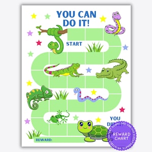 Druckbare Belohnung Diagramm, Reptile Potty Training Diagramm, Kinder Belohnung Tabelle, Kinder Routine Tracker, Schlange Töpfchen Diagramm, Verantwortung Diagramm