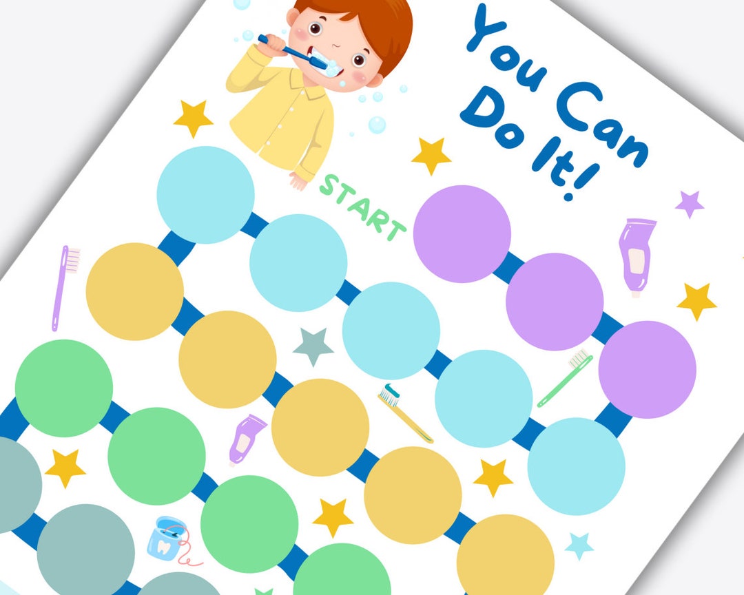 Printable Brush Your Teeth Reward Chart Brush Your Teeth I Etsy