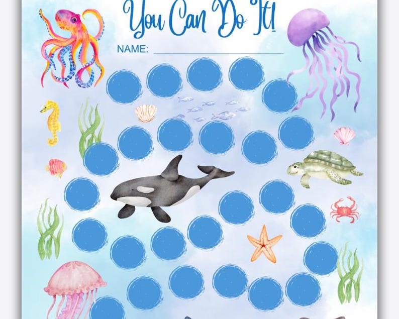 Under the Sea Behavior Chart: Ocean Animal Reward System (PDF) - Etsy