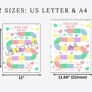 Printable Heart Reward Chart, Printable Valentine Reward Chart, Potty ...