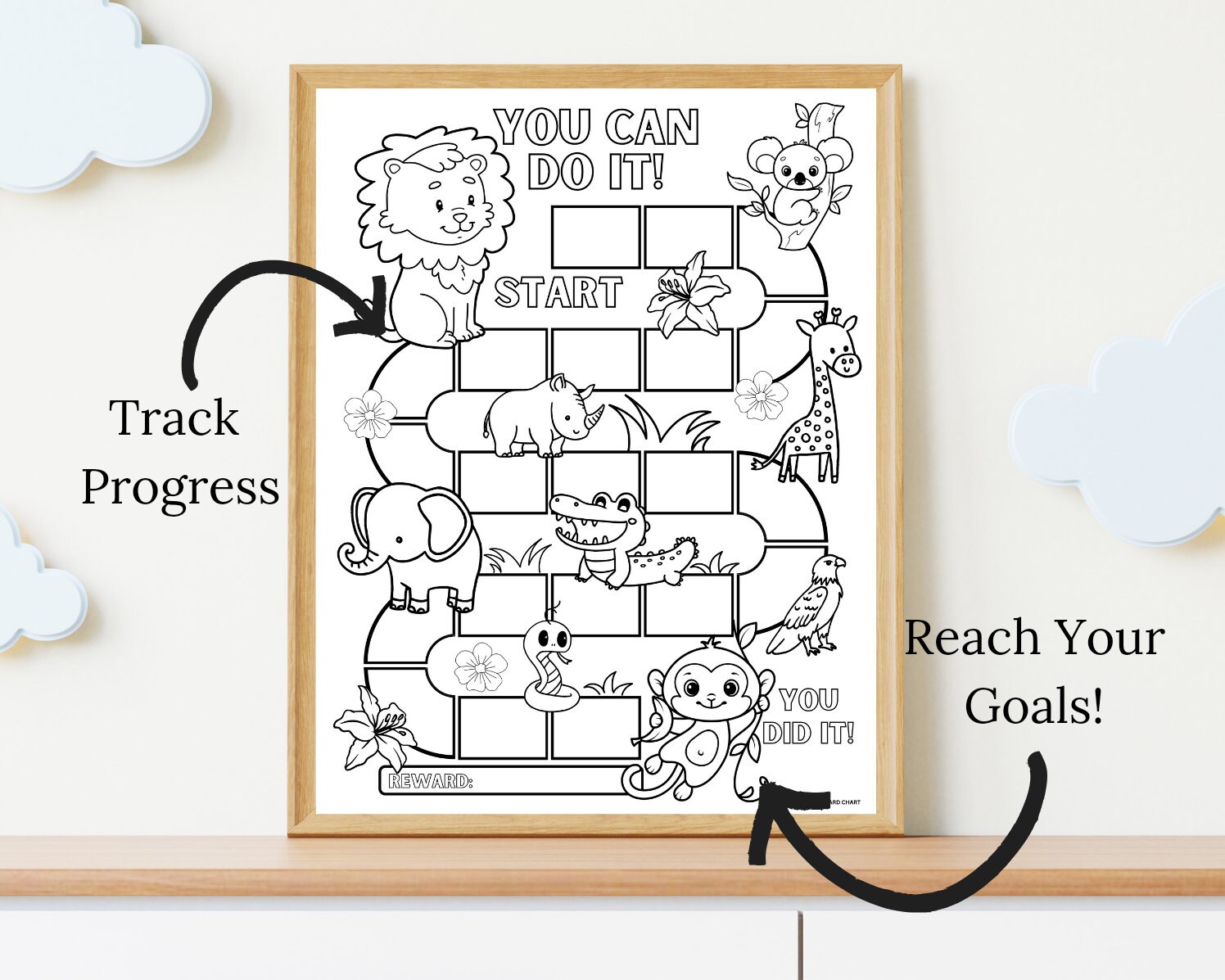Printable Reward Chart Coloring Pages Kids Reward Chart Preschool