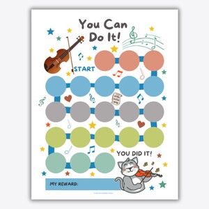 Printable Violin Practice Reward Chart (digital Download) - Etsy