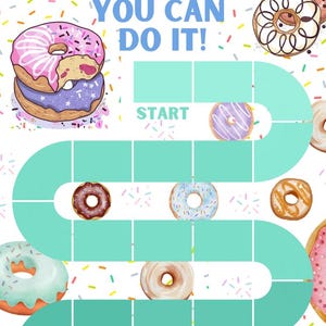 Donut Reward Chart for Kids: Potty Training, Behavior Goals (PDF, PNG ...