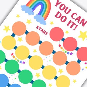 Printable Rainbow Reward Chart: Kids Chore & Habit Tracker (PDF) - Etsy