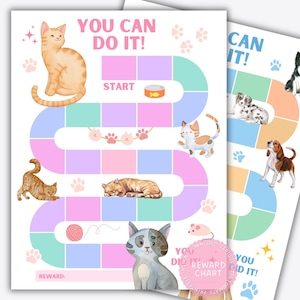 Puppy & Kitten Reward Chart Bundle – Printable Sticker Charts for Kids (Digital Download)