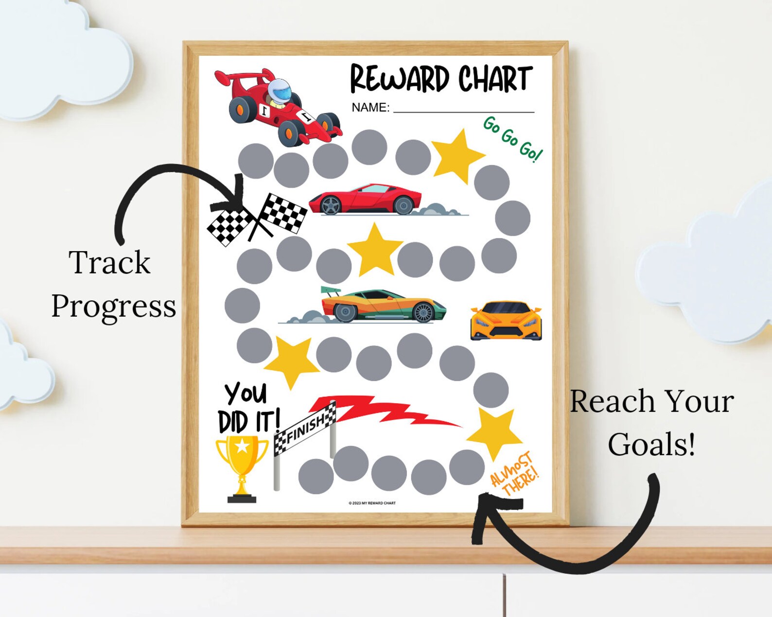 Vehicle Reward Chart Bundle, Monster Truck, Firetruck, Rocket, Dump ...