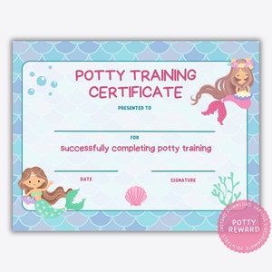 Töpfchen-Zertifikat, Toiletten-Trainer-Diplom, Töpfchen-Training für Kleinkinder, printable digitaler Download, Kinder-Töpfchen-Training PDF