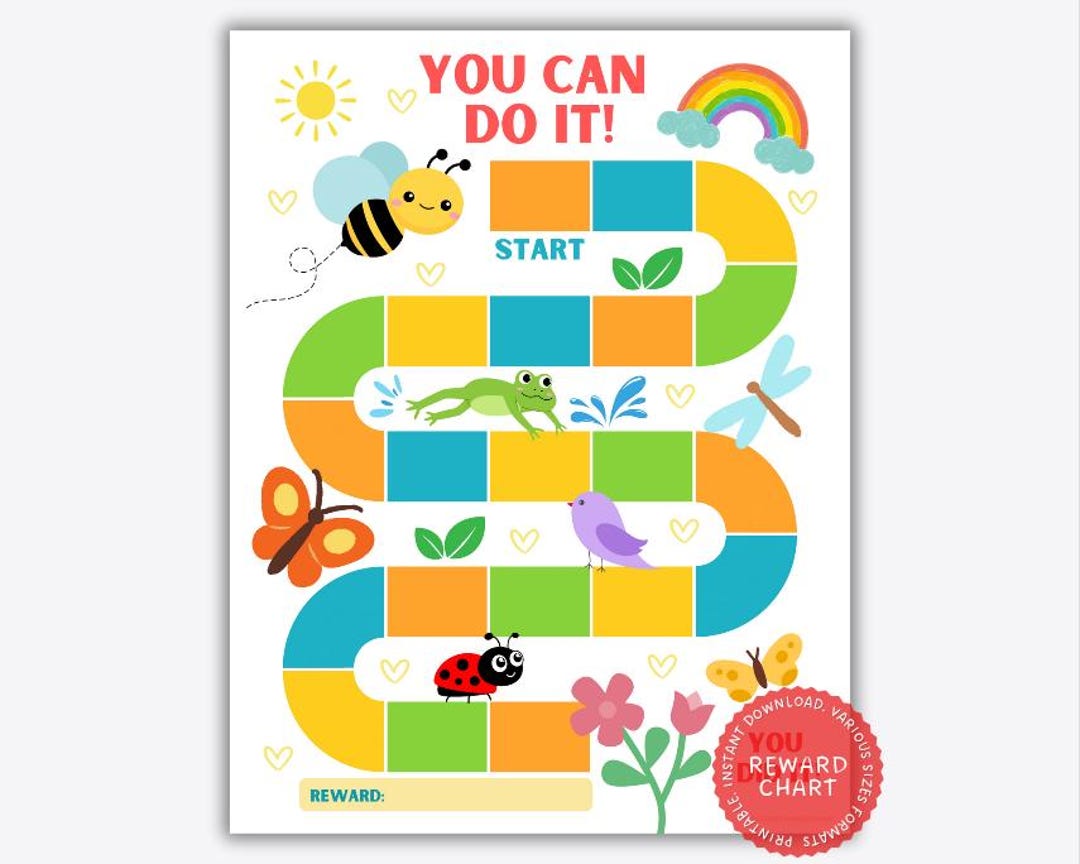 Summer Reward Chart for Kids – Printable Behavior Sticker Chart ...