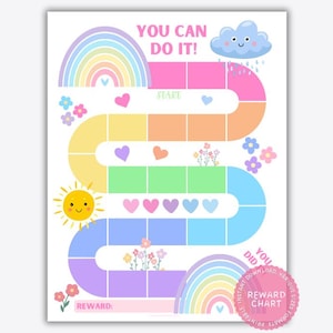 Rainbow Reward Chart: Potty Training, Bedtime, Homeschool (Printable PDF Download)