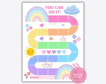Rainbow Reward Chart: Potty Training, Bedtime, Homeschool (Printable PDF Download)