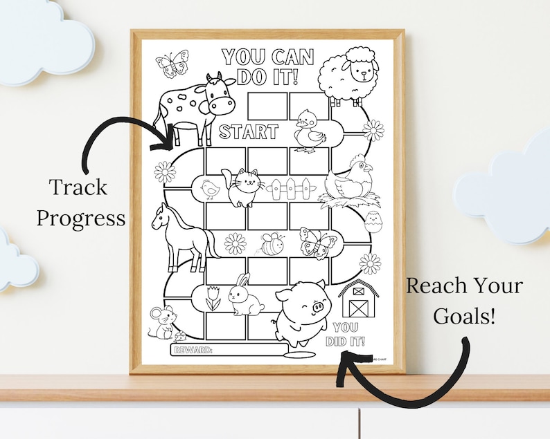 Printable Reward Chart Coloring Pages, Kids Reward Chart, Preschool ...